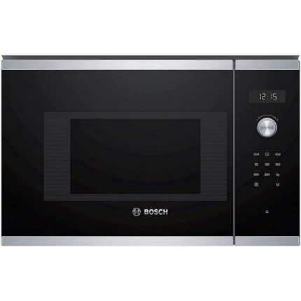 Bosch BFL524M: Microondas Empotrable de 800W con Diseño Moderno y Funciones Automáticas